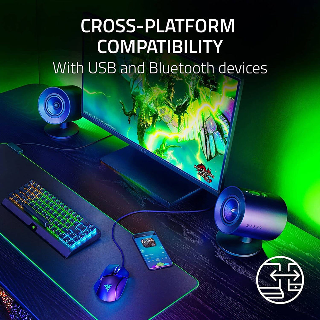 Razer Nommo V2 - 2.1 PC Gaming Speakers with Wired Subwoofer