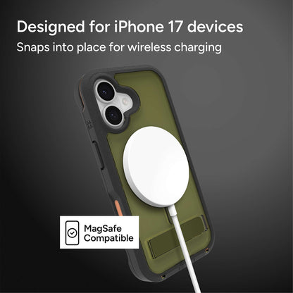 ZAGG Rainier Snap Kickstand with Camera Control Button - Sea Kelp | iPhone 17 Pro Max