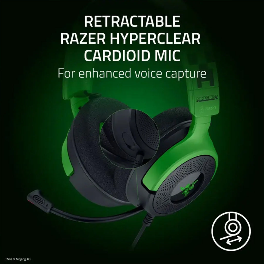 Razer Kraken V4 X Minecraft Edition Wired Gaming Headset with RGB