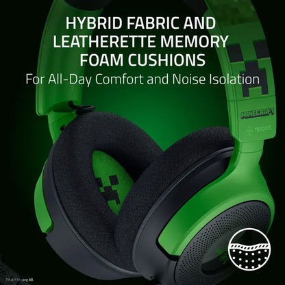 Razer Kraken V4 X Minecraft Edition Wired Gaming Headset with RGB