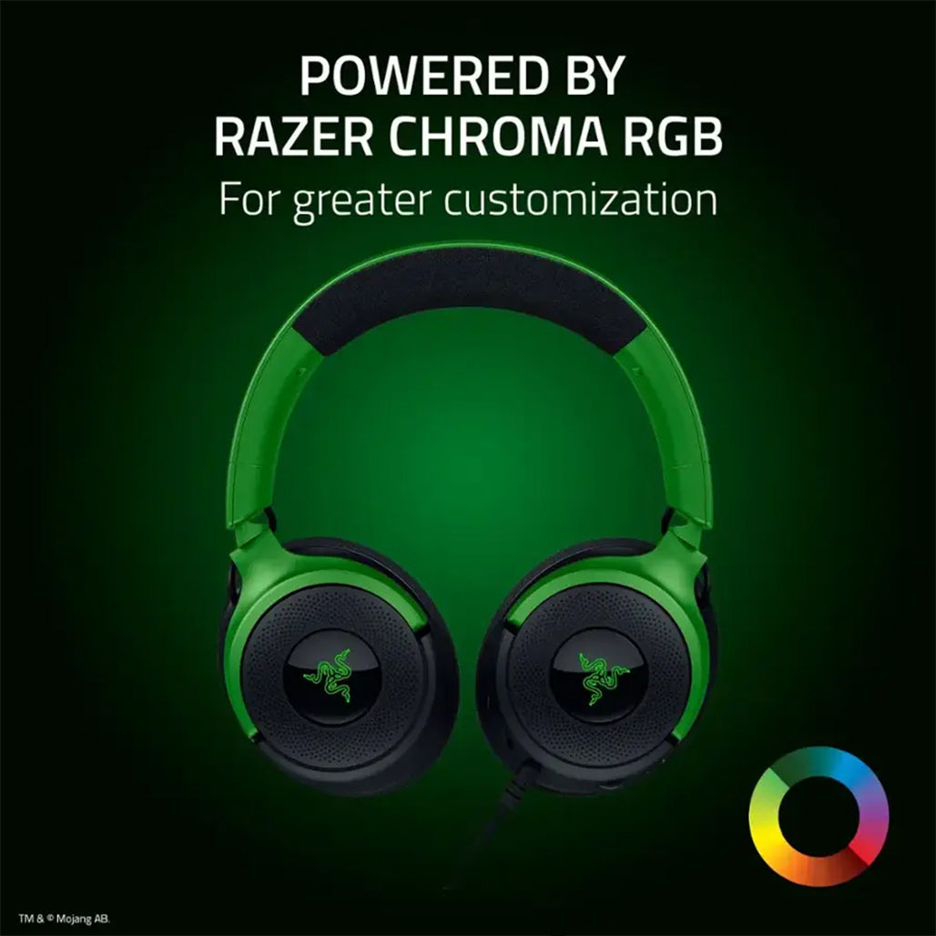 Razer Kraken V4 X Minecraft Edition Wired Gaming Headset with RGB