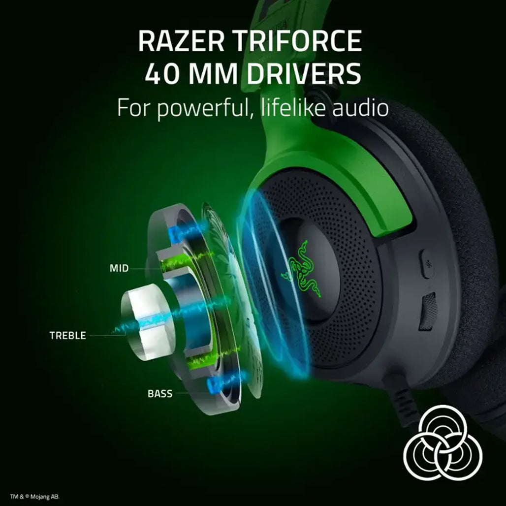 Razer Kraken V4 X Minecraft Edition Wired Gaming Headset with RGB