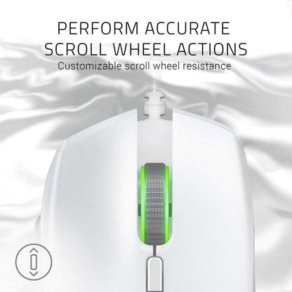 Razer Basilisk Mercury White Gaming Mouse – 16,000 DPI, Chroma RGB