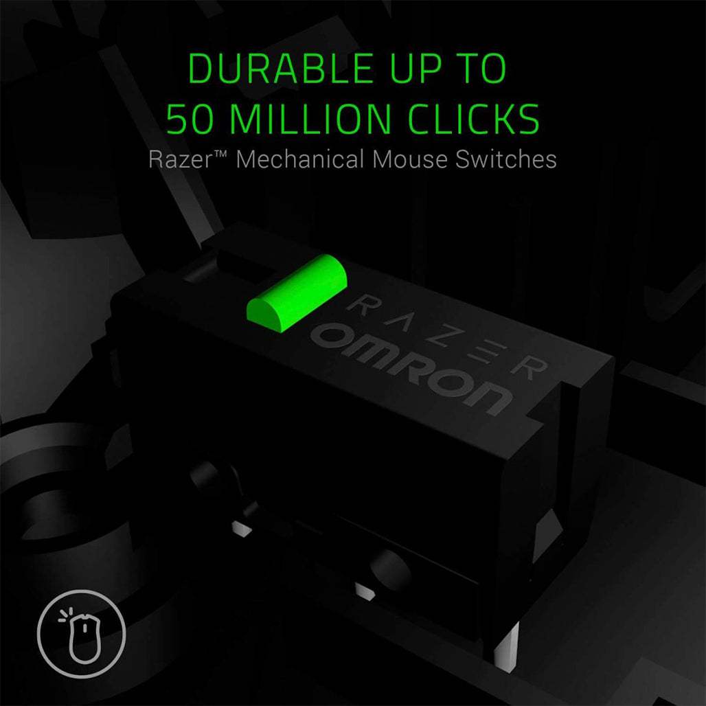 Razer Basilisk Mercury White Gaming Mouse – 16,000 DPI, Chroma RGB