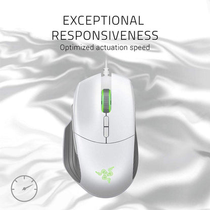 Razer Basilisk Mercury White Gaming Mouse – 16,000 DPI, Chroma RGB
