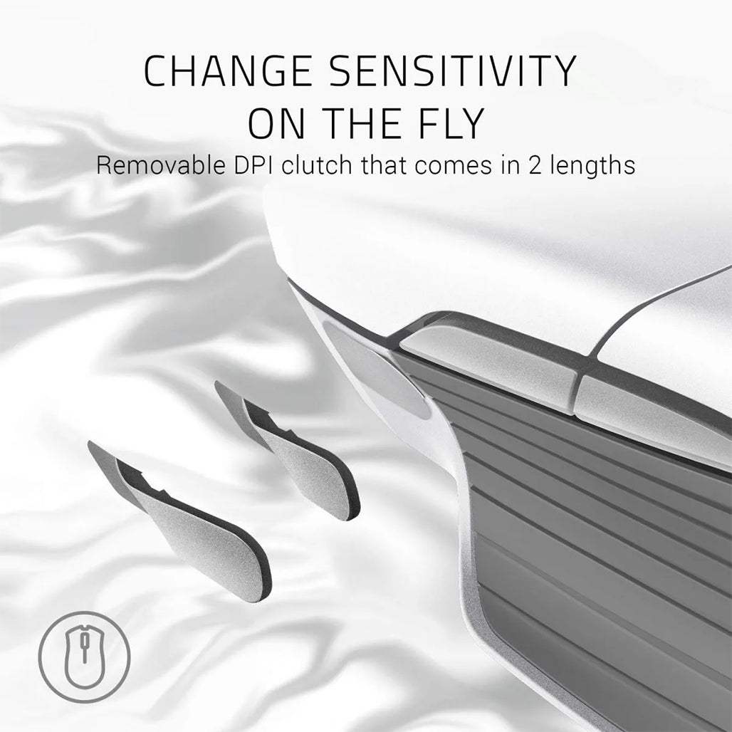 Razer Basilisk Mercury White Gaming Mouse – 16,000 DPI, Chroma RGB