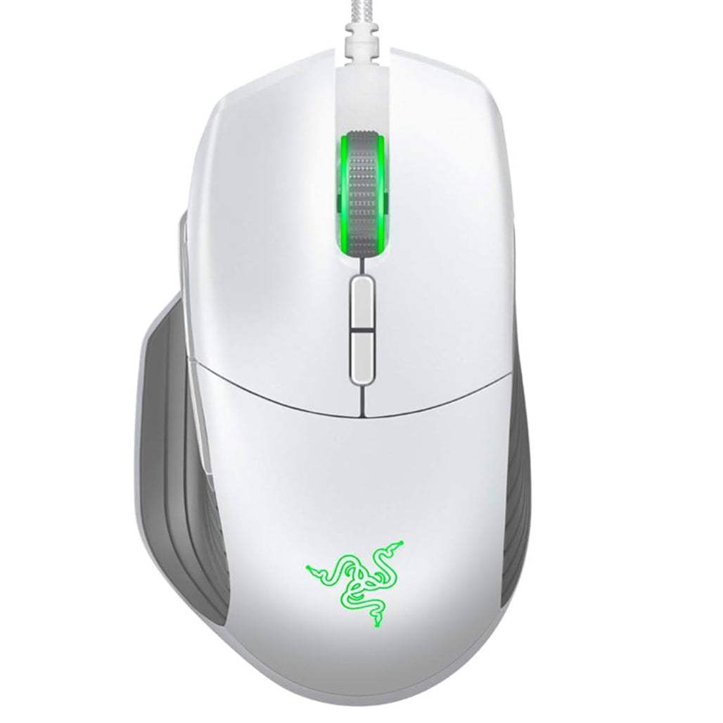 Razer Basilisk Mercury White Gaming Mouse – 16,000 DPI, Chroma RGB