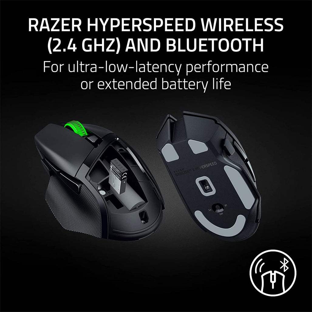 Razer Basilisk V3 X HyperSpeed Wireless Gaming Mouse – 18,000 DPI, Chroma RGB