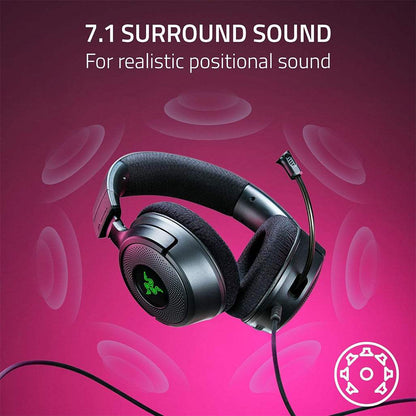 Razer Kraken V4 X Wired Gaming Headset – 40mm Drivers, 7.1 Surround Sound, RGB Lighting