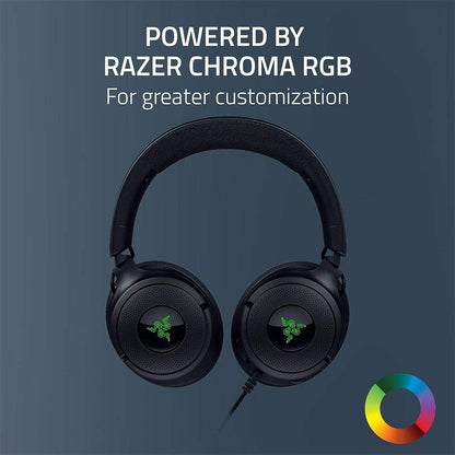 Razer Kraken V4 X Wired Gaming Headset – 40mm Drivers, 7.1 Surround Sound, RGB Lighting