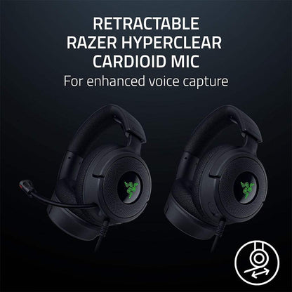 Razer Kraken V4 X Wired Gaming Headset – 40mm Drivers, 7.1 Surround Sound, RGB Lighting
