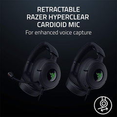 Razer Kraken V4 X Wired Gaming Headset – 40mm Drivers, 7.1 Surround Sound, RGB Lighting