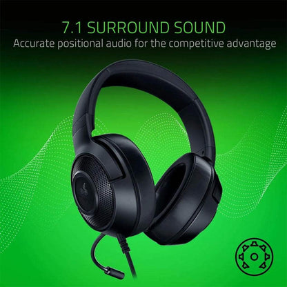 Razer Kraken X Lite Ultralight Gaming Headset – 7.1 Surround Sound, Lightweight Design