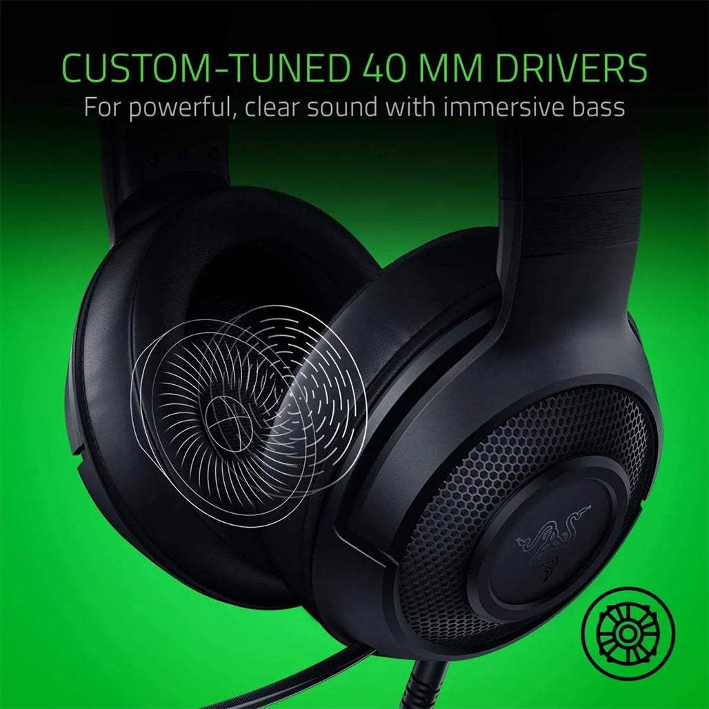 Razer Kraken X Lite Ultralight Gaming Headset – 7.1 Surround Sound, Lightweight Design