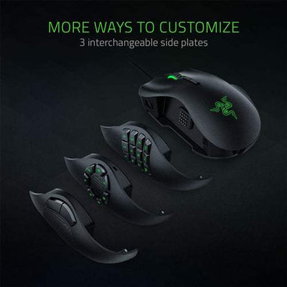 Razer Naga Trinity MMO Gaming Mouse – 19 Buttons, RGB, 16000 DPI