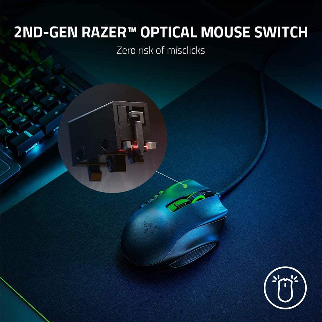 Razer Naga X Wired MMO Gaming Mouse – 16 Programmable Buttons, 18,000 DPI