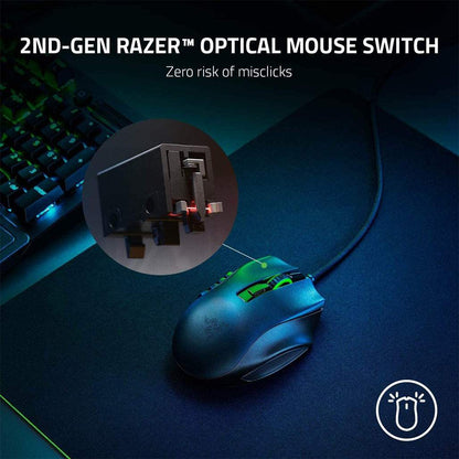Razer Naga X Wired MMO Gaming Mouse – 16 Programmable Buttons, 18,000 DPI
