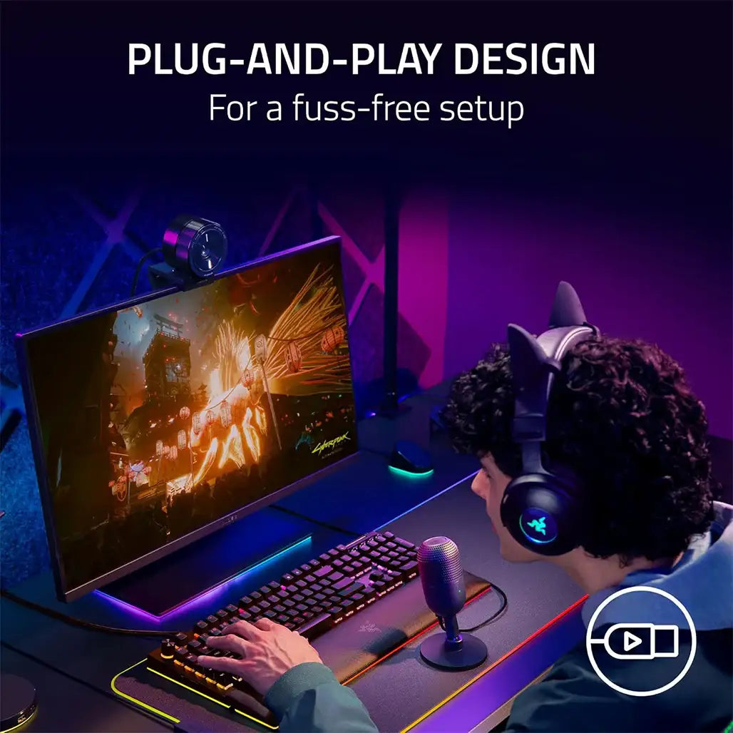 Razer Seiren V3 Mini USB Condenser Mic – Supercardioid, Tap‑to‑Mute
