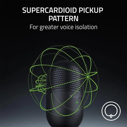 Razer Seiren V3 Mini USB Condenser Mic – Supercardioid, Tap‑to‑Mute