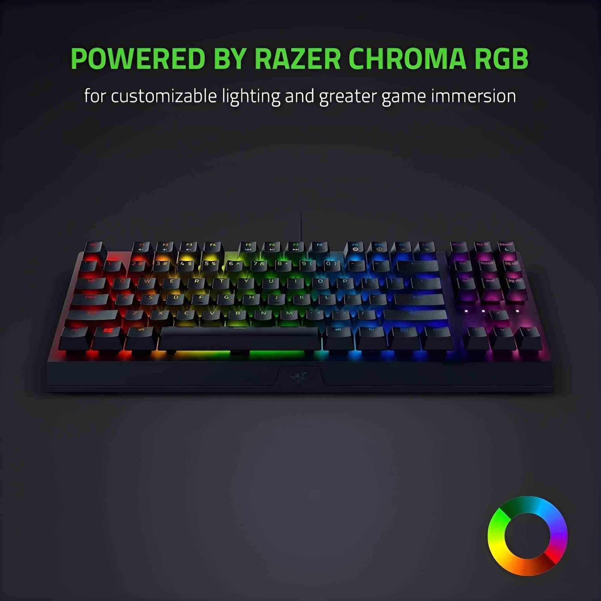 Razer BlackWidow V3 Tenkeyless Mechanical Gaming Keyboard (Yellow Switch) - Pixel Zones