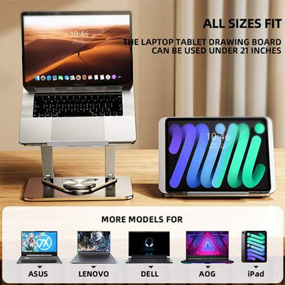 Rtako RS-CP84 Adjustable Laptop Stand with 360° Rotating Base