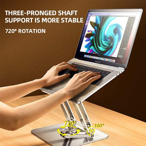 Rtako RS-CP84 Adjustable Laptop Stand with 360° Rotating Base