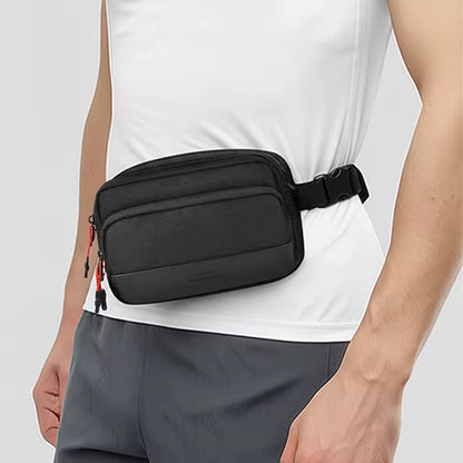 WiWU 2-in-1 Crossbody Bag – Double Layer, Multi-Pocket, Water-Resistant Gadget Storage