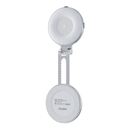 Telesin C03 Magnetic Selfie Ring Light – 3-Level Adjustable Lighting, Rotatable Design, Magnetic Quick Release, Built-In Makeup Mirror – S5-BGD-01