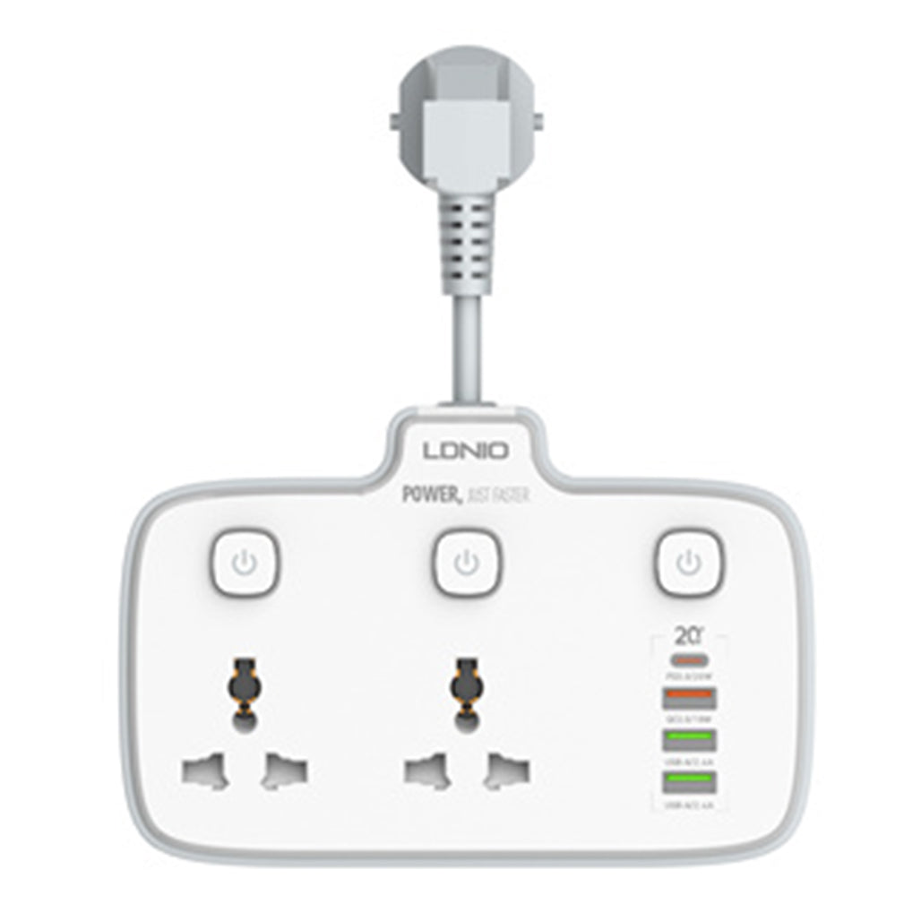 LDNIO 2 AC Outlets Portable Electrical Extension Socket - SC2413
