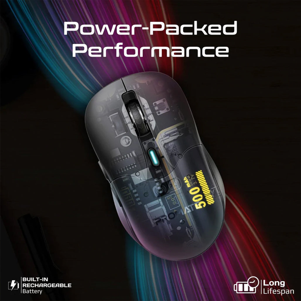 Promate Samo - Dual Mode Rechargeable Wireless Mouse with BT & RF Connectivity
