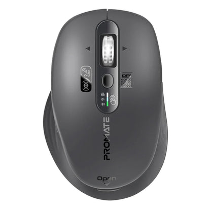 Promate SamoTri - Tri-Connect Wireless Mouse with Rechargeable Battery, 2.4G and Dual BT Connectivity