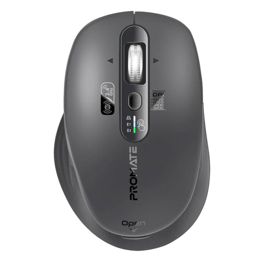 Promate SamoTri - Tri-Connect Wireless Mouse with Rechargeable Battery, 2.4G and Dual BT Connectivity