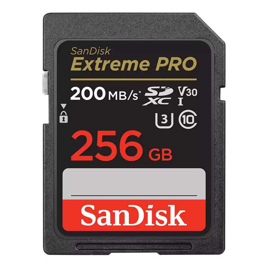 SanDisk Extreme PRO SDXC UHS-I 256GB Card High-Speed 4K UHD Video And Burst Mode Performance