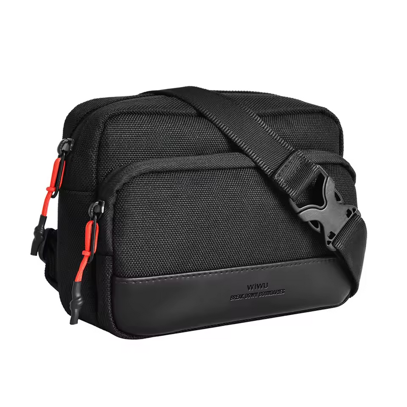 WiWU 2-in-1 Crossbody Bag – Double Layer, Multi-Pocket, Water-Resistant Gadget Storage