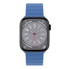 Mageasy SKIN Silicone Magnetic Apple Watch Band 44mm/45mm/49mm - Blue