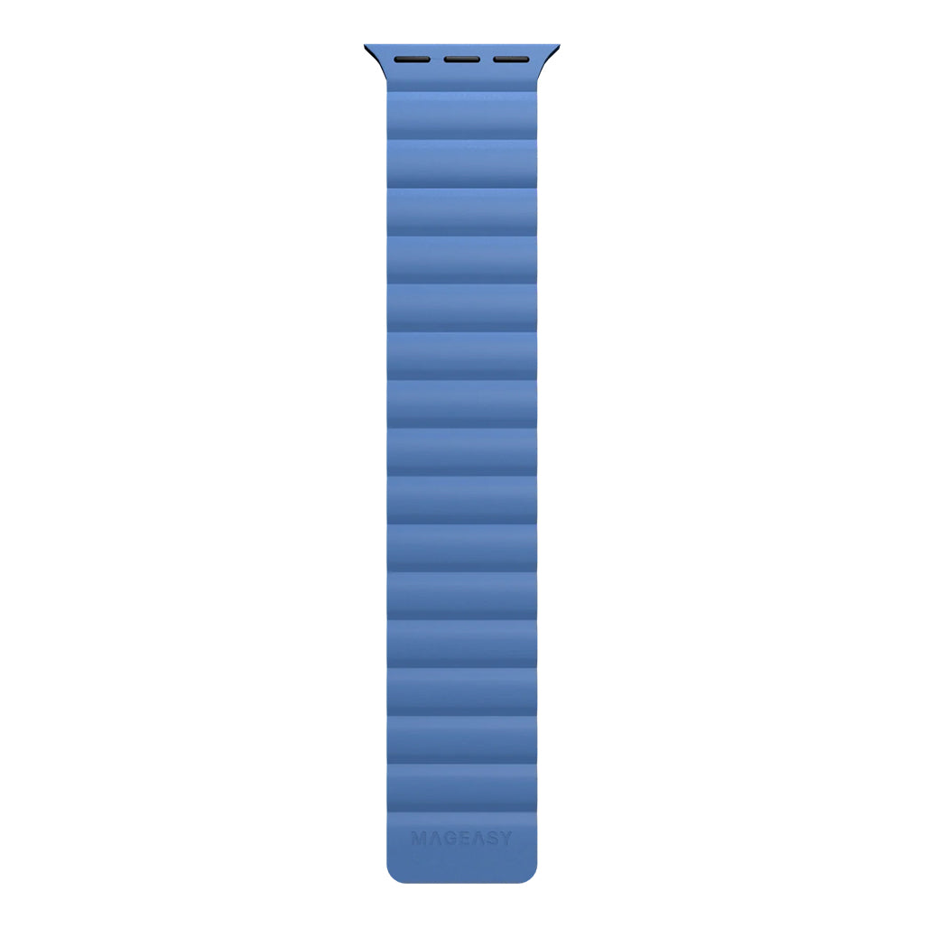 Mageasy SKIN Silicone Magnetic Apple Watch Band 44mm/45mm/49mm - Blue