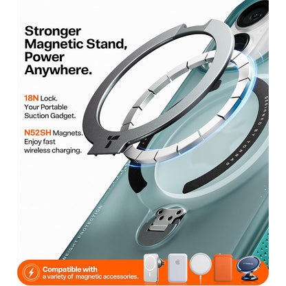 TORRAS Ostand Q3 Air for iPhone 17 Case with 360 Magnetic Stand - Glacier Sprint