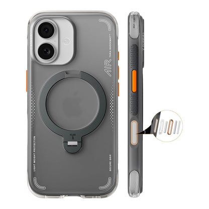 TORRAS Ostand Q3 Air for iPhone 17 Case with 360 Magnetic Stand - Shadow Black