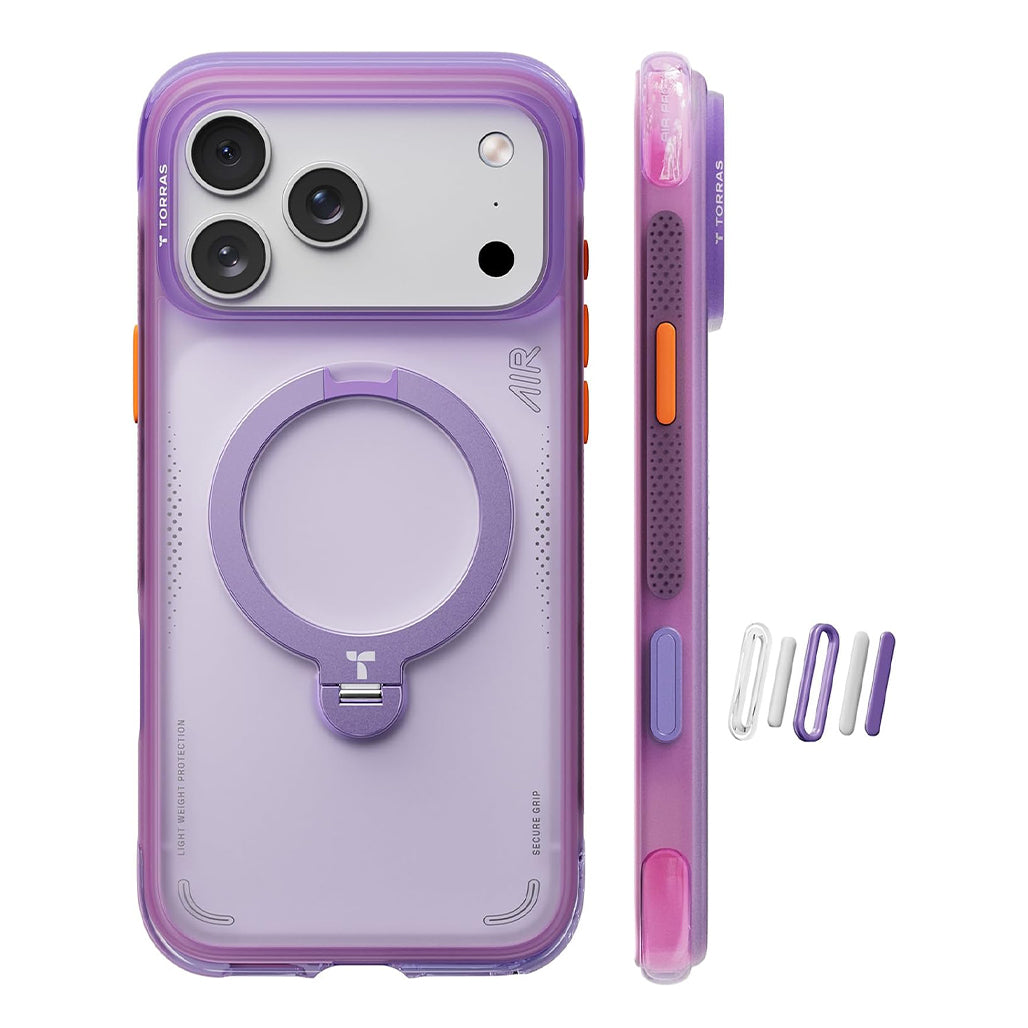 Torras Ostand Spin Q3 Air for iPhone 17 Pro Max Aurora Purple
