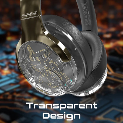 Promate TransTune - Active Noise Cancelling Hi-Fi Stereo Wireless Headphones with RGB Lights