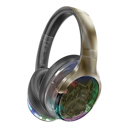 Promate TransTune - Active Noise Cancelling Hi-Fi Stereo Wireless Headphones with RGB Lights