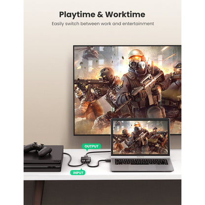 UGREEN 4K HDMI 2 In 1 Out Switch / Splitter – Bi-Directional HDMI Switcher