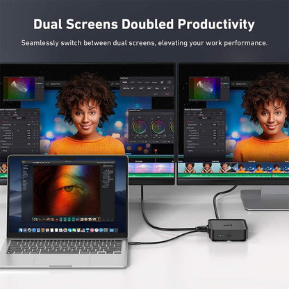 UNI USB-C 10 in 1 Docking Station Dual Monitor