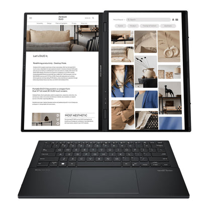Asus Zenbook Duo OLED - UX8406CA-IS99T - Dual 14" Touchscreen - Core Ultra 9 285H - 32GB Ram - 2TB SSD - Intel ARC Graphics