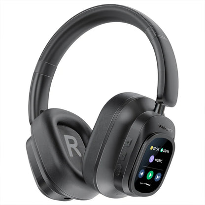 Promate VuTune - High-Definition Hybrid ANC Headphones with Detachable Magnetic LCD Touch Screen Controller