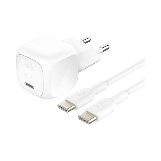 Belkin BoostCharge USB-C 20W PD PPS + 1m USB-C Cable - WCA009KQ1MWH-B6