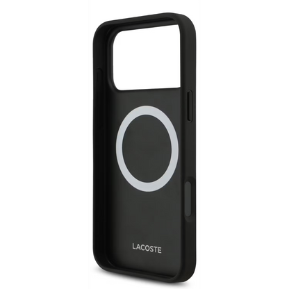 Lacoste MagSafe PU Leather Hard Case with Bliss Design for iPhone 17 Pro