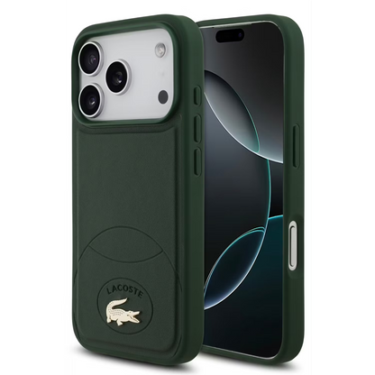 Lacoste MagSafe PU Leather Hard Case with Bliss Design for iPhone 17 Pro