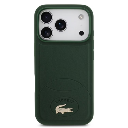 Lacoste MagSafe PU Leather Hard Case with Bliss Design for iPhone 17 Pro