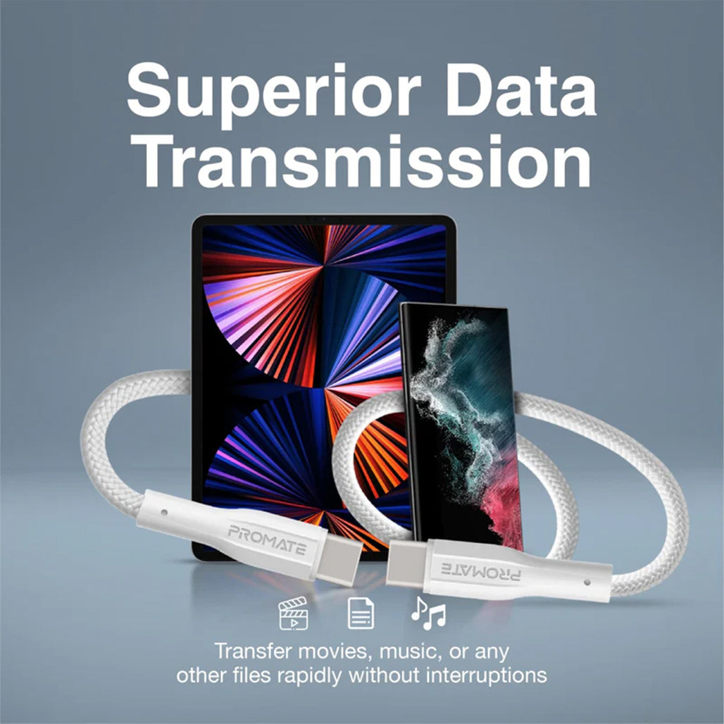 Promate XCord-CC - High Tensile Strength Data & Charge USB-C Cable